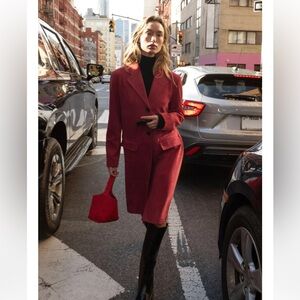 ZARA FAUX SUEDE TAILCOAT